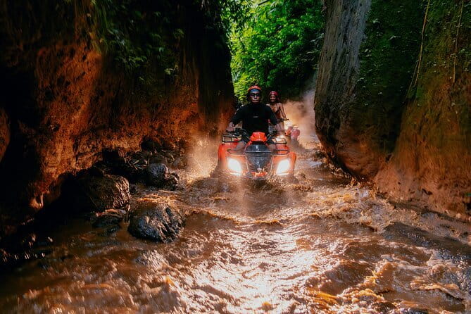 Bali ATV Bike Cave and waterfall with hotel Pick Up And Lunch - Rice Terraces, Jungle Tracks, and Cave Time