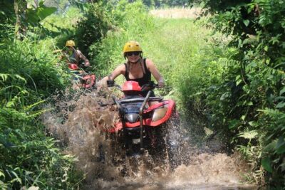 Bali ATV Ride Adventure and Bali Swing Packages - All Inclusive - First stop: Ubud ATV ride through rice fields, village life, and a small river