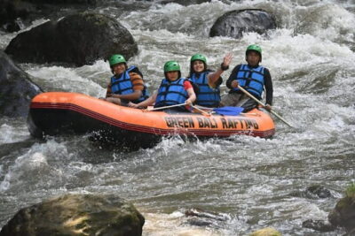 Bali Exciting Thriling Adventure: River Rafting, ATV Ride, Swing - Ayung River rafting from Kedewatan: splash time with strong scenery