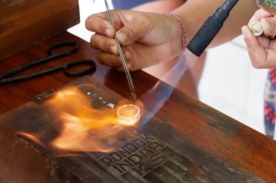Bali - Silver Jewelry Making Class - The workshop at Artika Silver: making silver step by step
