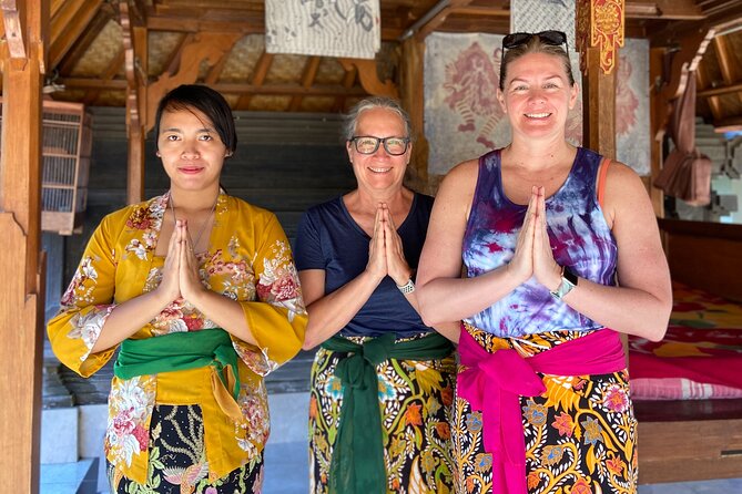 Bali Traditional Village Experience - The holy water temple and blessing ceremony: sarong, sash, and getting wet if you choose