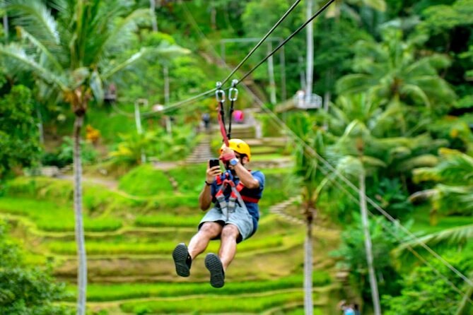 Bali Ubud Zipline Jungle Swing and Waterfall Tour - Waterfall Stop: Hike Down, Feel the Mist, Cool Off