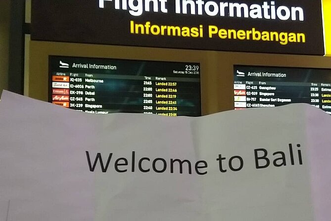 Private Arrival Transfer: Bali Airport to Sanur and Ubud Hotel - Arrivals meet-and-greet: your name sign and how to find your driver