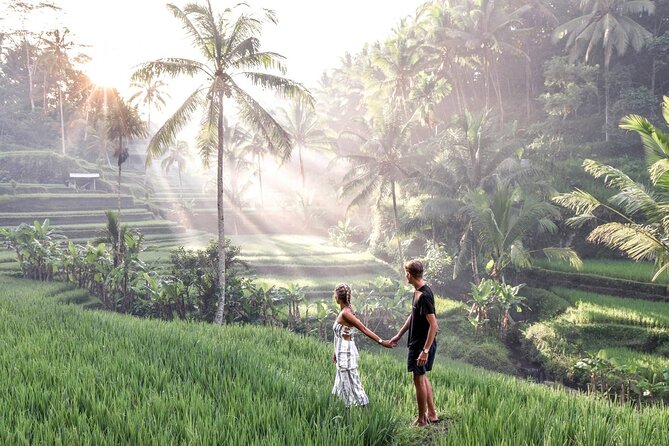 Private Ubud Tour: Monkey Forest, Waterfall & Rice Terrace - Tegenungan Waterfall: lush scenery, refreshing breaks, and stairs